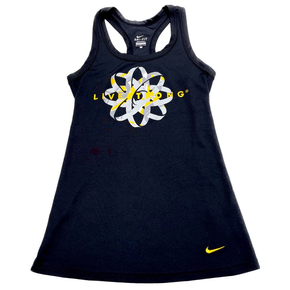 💕 Women’s Nike Dri-Fit Live Strong black tank top in 💯% polyester